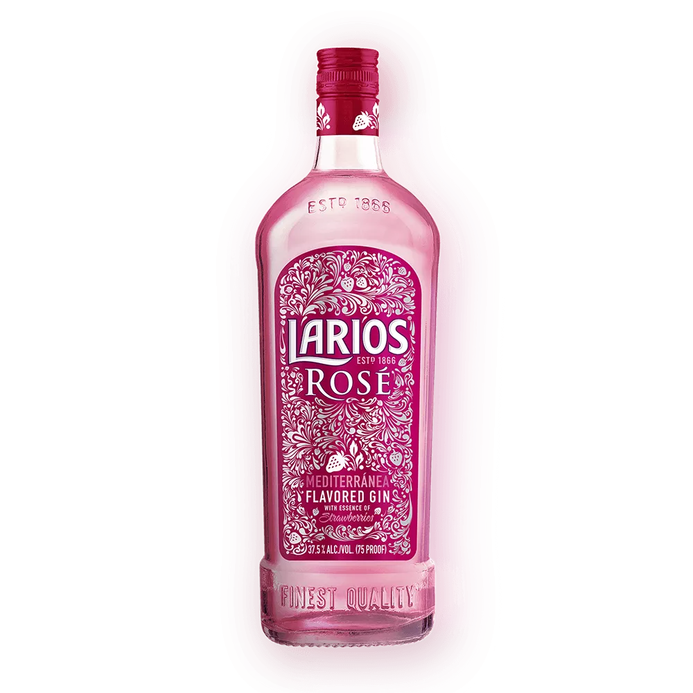 Pink bottle of larios rose